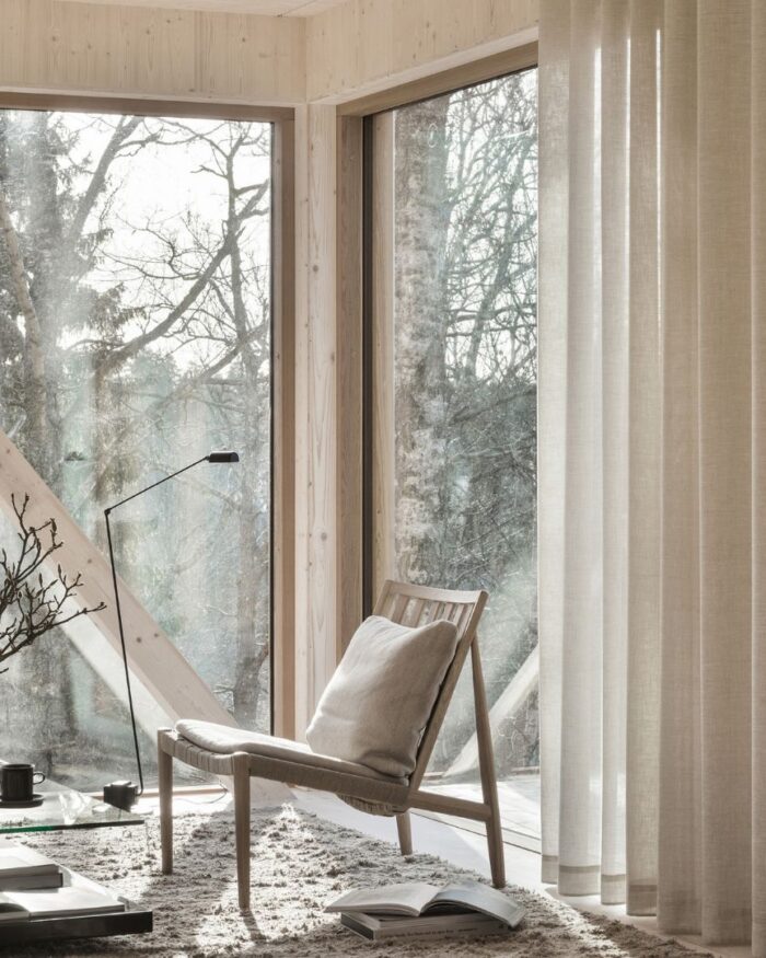 Måttbeställd gardin - Linnestuktur - SEA från Luxaflex - wavegardin