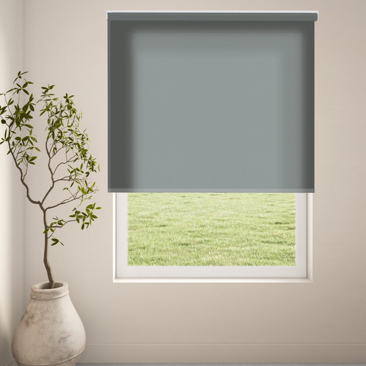 Måttbeställd rullgardin mörkgrå - Elements från Luxaflex