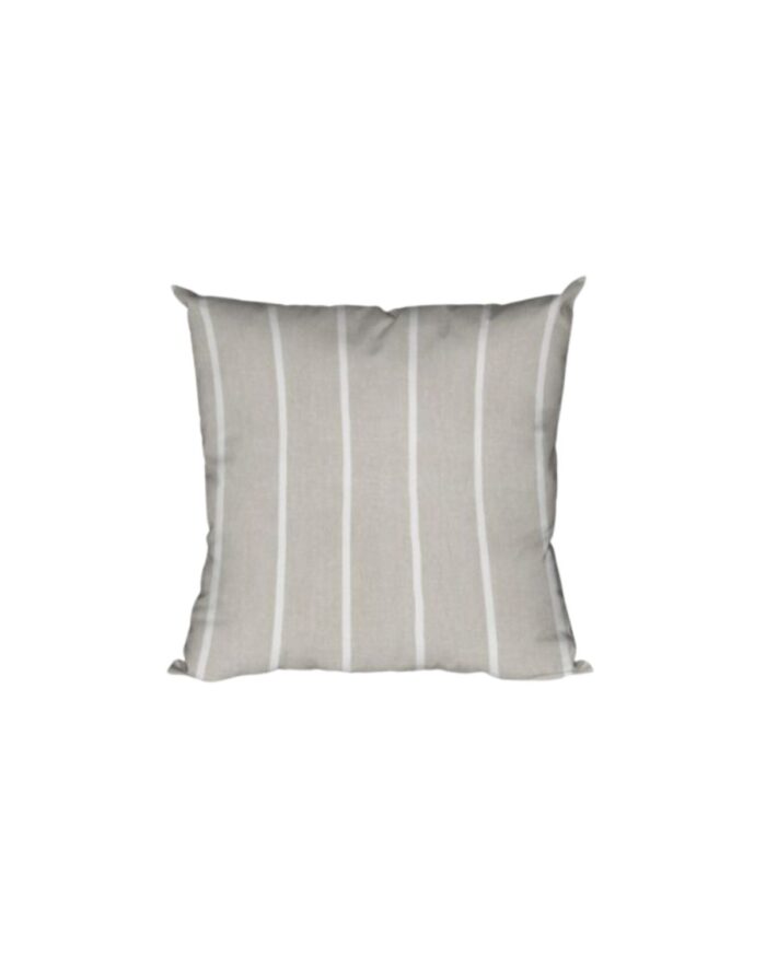 Randigt kuddfodral – 48×48 cm - beige-vit
