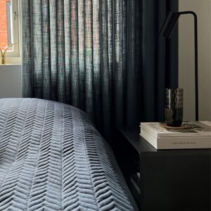 Sängöverkast dubbelsäng 260x260 cm - Blå - Valentine - Fyndvara