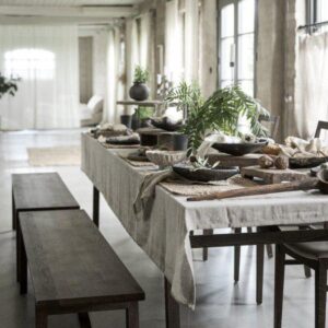 Beige duk 150x310 cm - Håkan från Boel & Jan