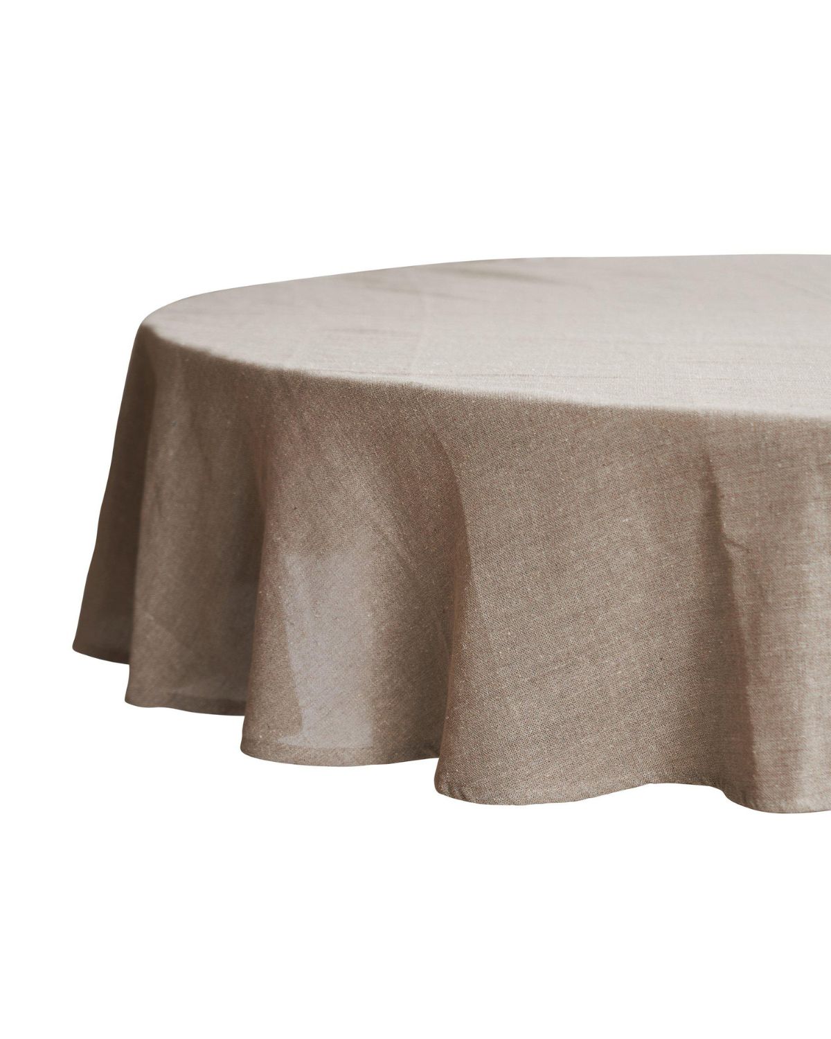 Beige duk - rund - Ø190 cm - Boel & Jan