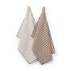 Kökshanddukar 2-pack - Brun_offwhite - Tazza från Jakobsdals - Randiga & rutiga handdukar