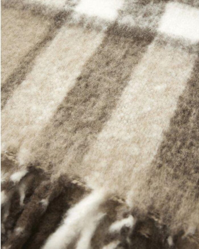 Pläd i mohair 130×170 cm - Black Check Mohair från Jakobsdals