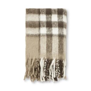 Rutig pläd 130×170 cm - Black Check Mohair - Jakobsdals