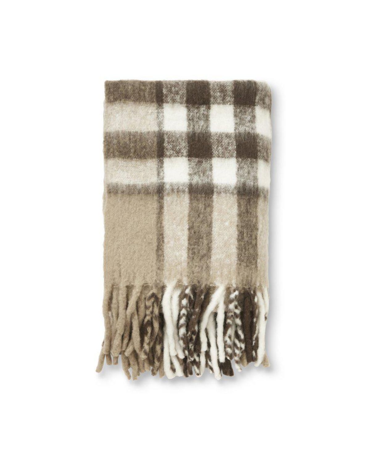 Pläd i mohair 130×170 cm – Brun_Svart_Vit - Black Check Mohair från Jakobsdals Pläd i mohair 130×170 cm – Brun_Svart_Vit - Black Check Mohair från Jakobsdals