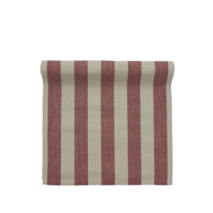 Randig bordslöpare 40x140cm - Röd/greige - Ligne från Jakobsdals