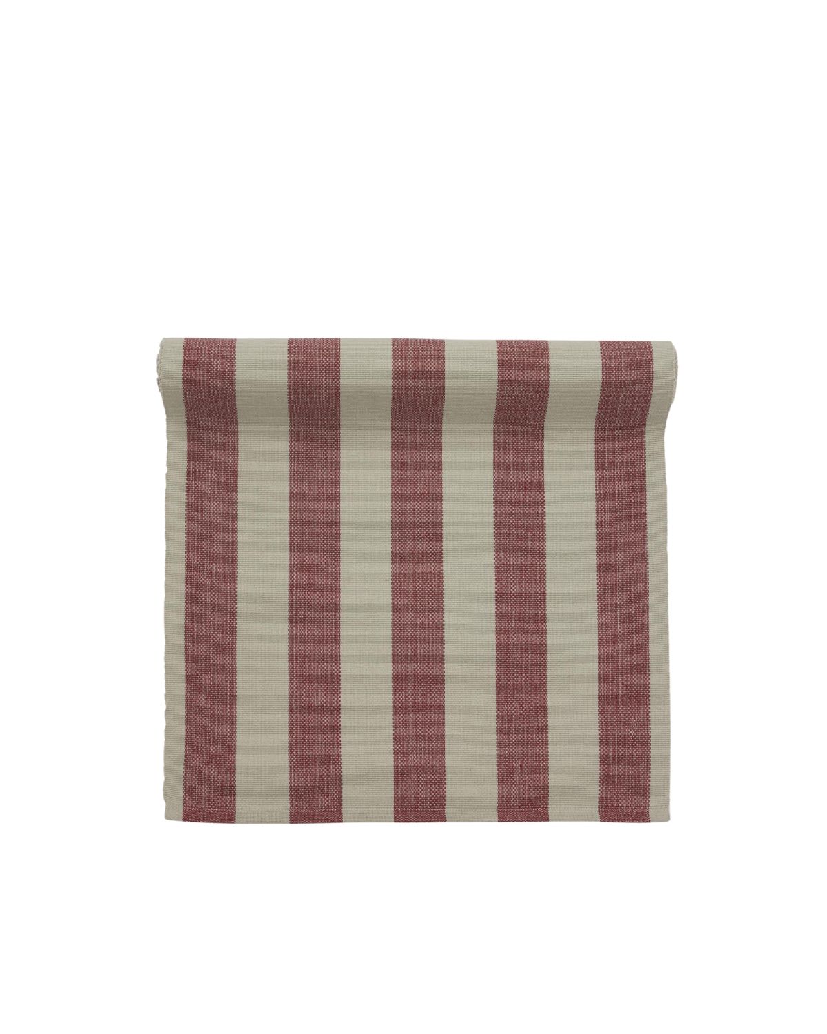 Randig bordslöpare 40x140cm - Röd_greige - Ligne från Jakobsdals