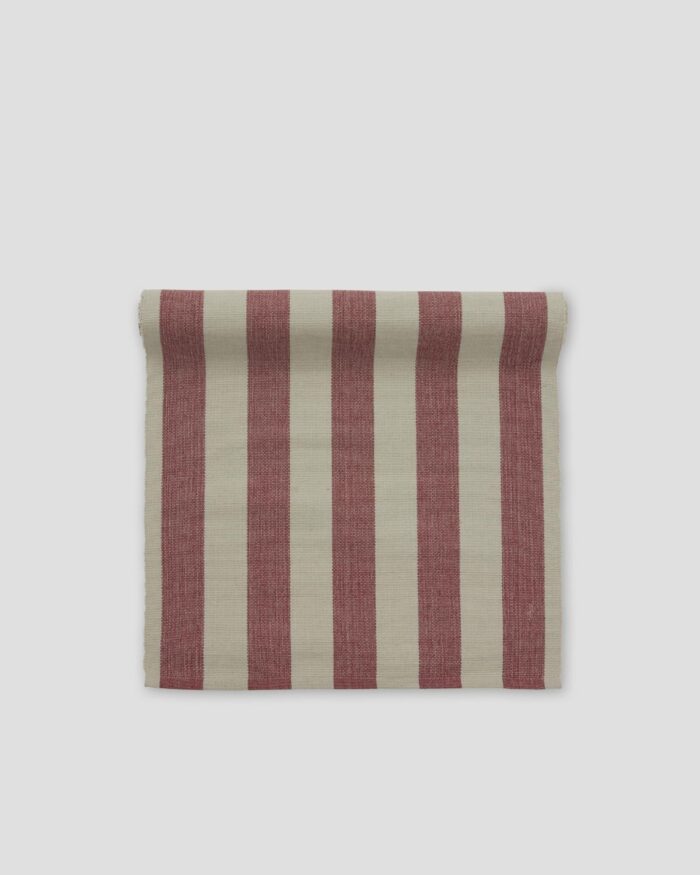 Randig löpare 40x140cm - Röd_greige - Ligne från Jakobsdals