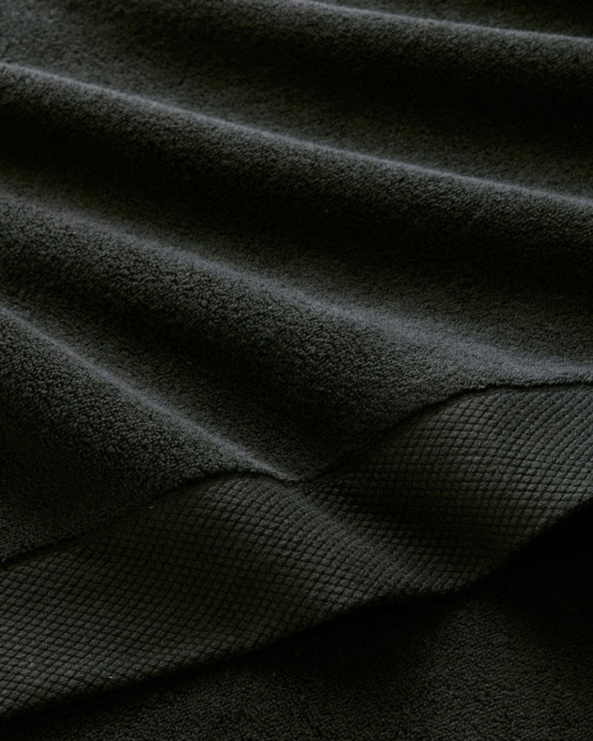 Svart handduk i 100% turkisk bomull - Premium - Luxe från Christy - Detaljbild Svart handduk i 100% turkisk bomull - Premium - Luxe från Christy - Detaljbild