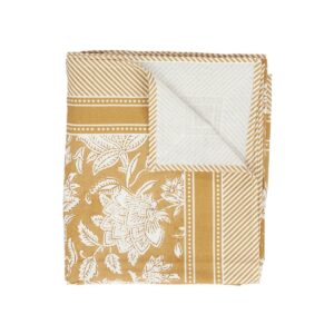 Blommig bordsduk 140x250 cm - Kamel/vit - Yasmine från Boel & Jan