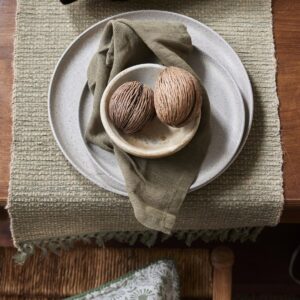 Bordslöpare 35x120cm - Grön/brun - Mallorca - Boel & Jan