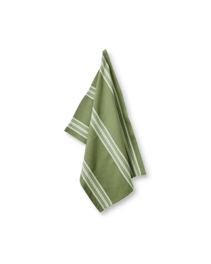 Kökshandduk 50x70 cm - Randig - Grön/Vit - Lima - Boel & Jan