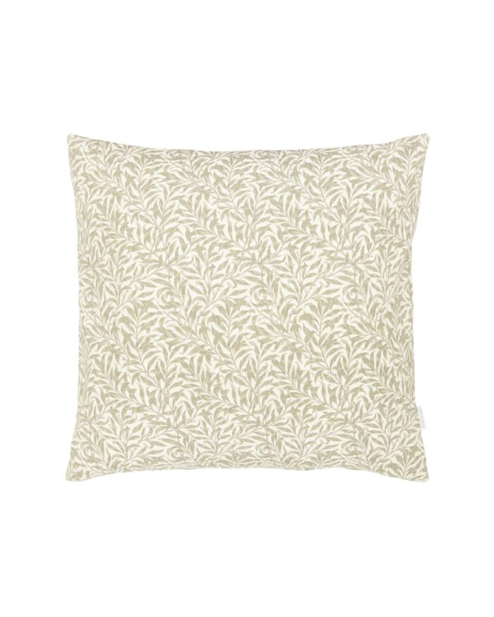 Kuddfodral 50x50 cm - Beige/vit - Morris-inspirerat bladmönster - Bohus Ramas - Boel & Jan