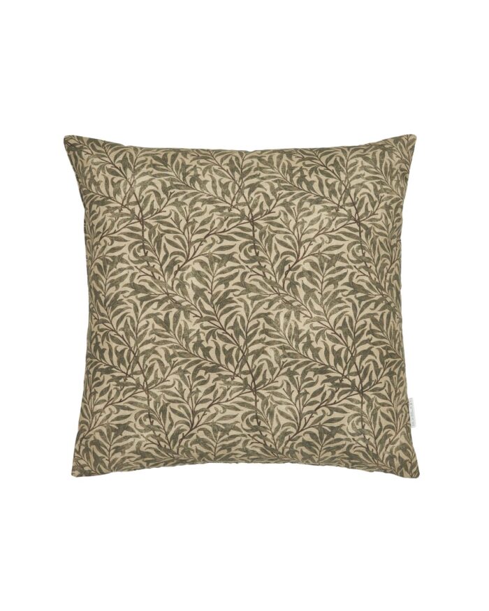 Kuddfodral 50x50 cm - Brun/olivgrön - Morris-inspirerat bladmönster - Ramas - Boel & Jan