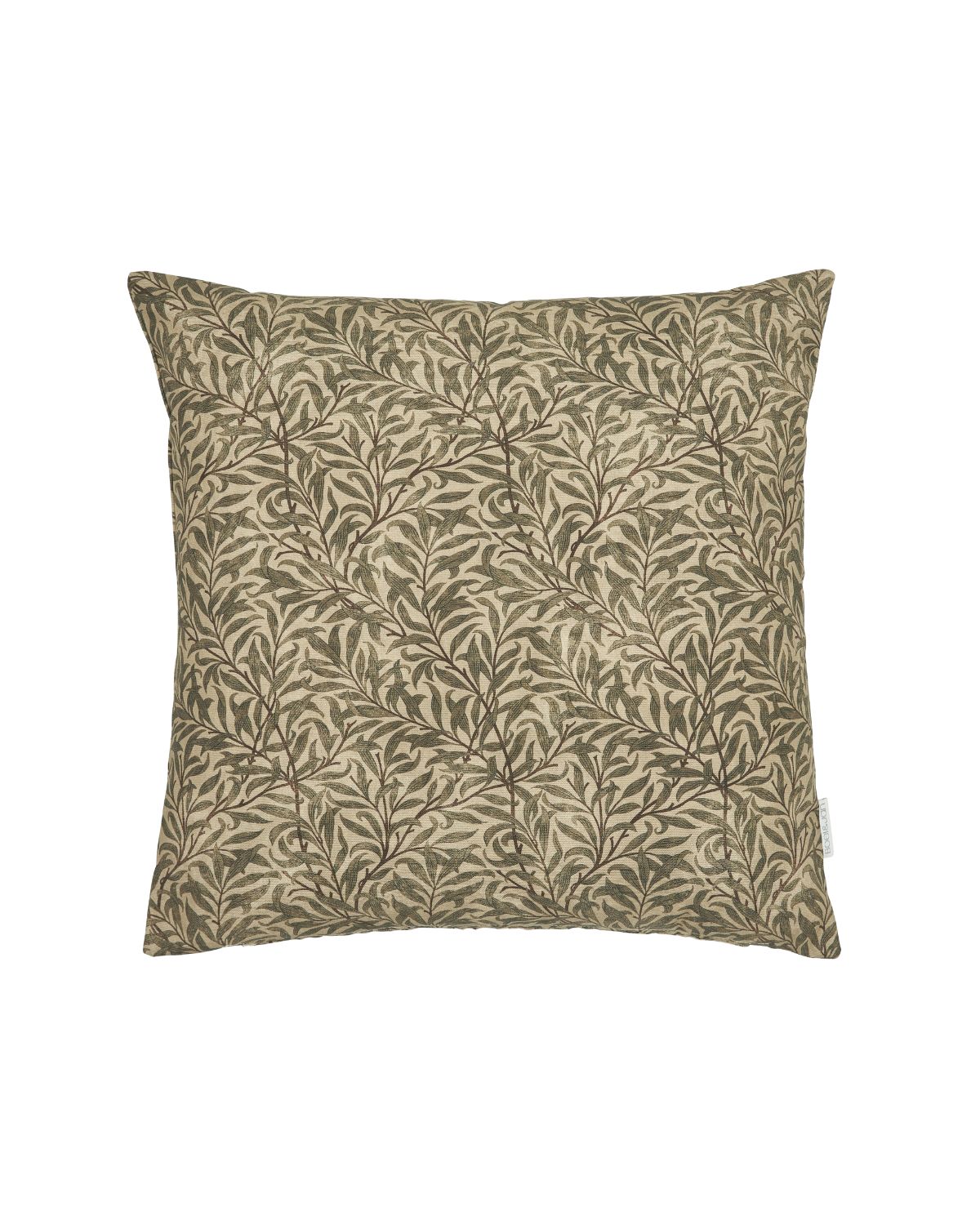 Kuddfodral 50x50 cm - Brun/olivgrön - Morris-inspirerat bladmönster - Ramas - Boel & Jan