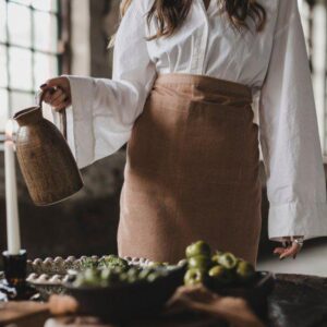 Midjeförkläde 55x90 cm - Brun/cognac - Gusto Bistro - Jakobsdals