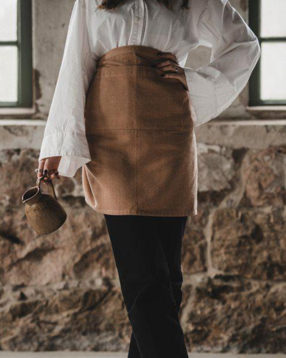 Midjeförkläde - Brun/cognac - Gusto Bistro - Jakobsdals