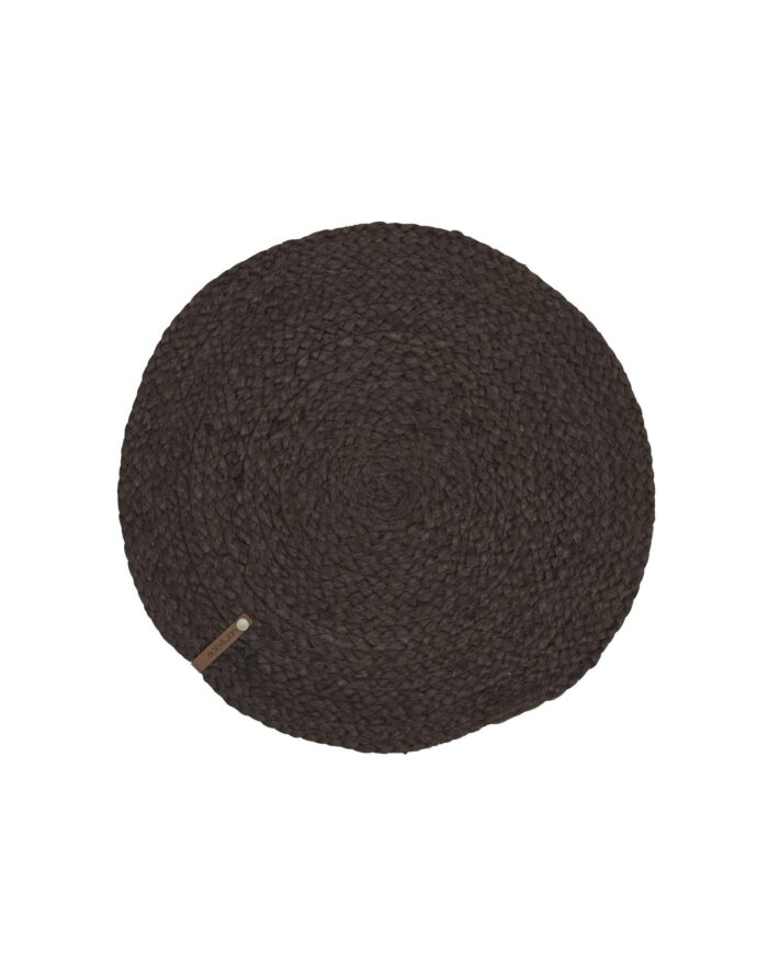 Rund bordstablett i jute Ø38 cm - Brun - Merida från Boel & Jan