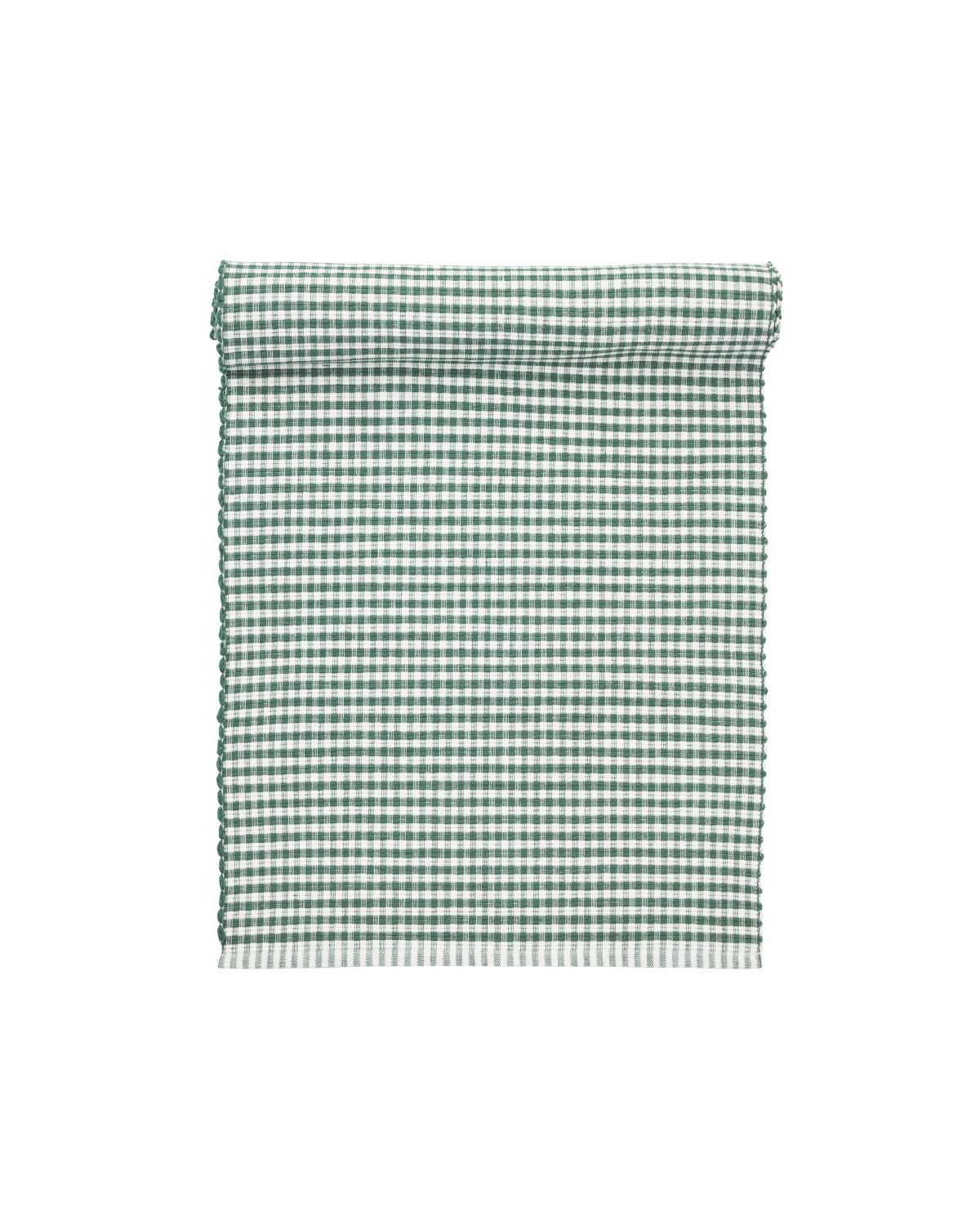 Rutig bordslöpare 35x120 cm - Grön_offwhite - Gränna från Boel & Jan
