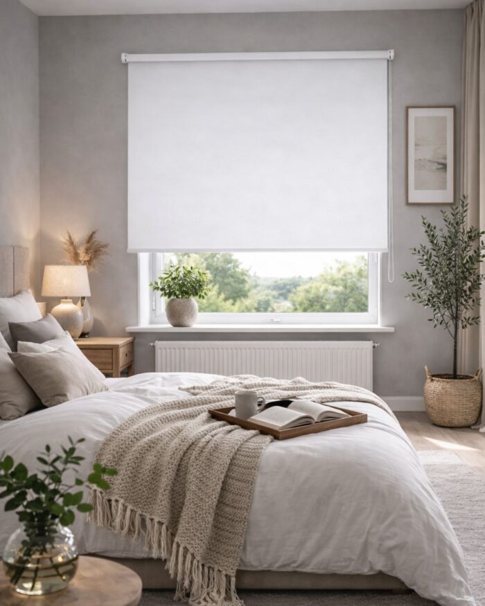 Måttbeställd rullgardin med tät väv - Gardinbutiken