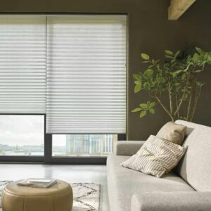 Måttbeställd plisségardin med tät väv (frihängande) - Gardinbutiken