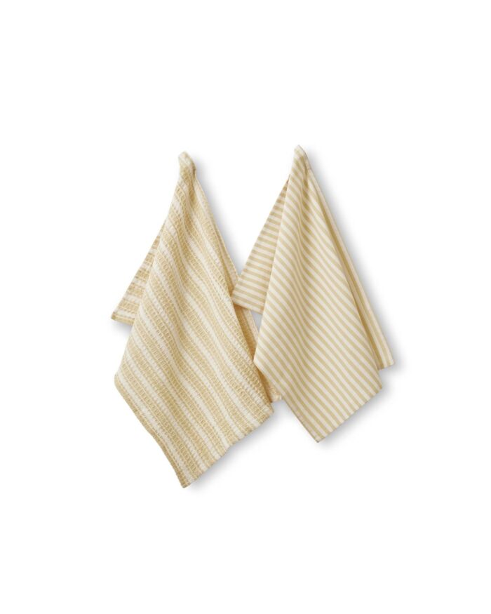 Gulrandig kökshandduk 2-pack - Cuisine från Jakobsdals