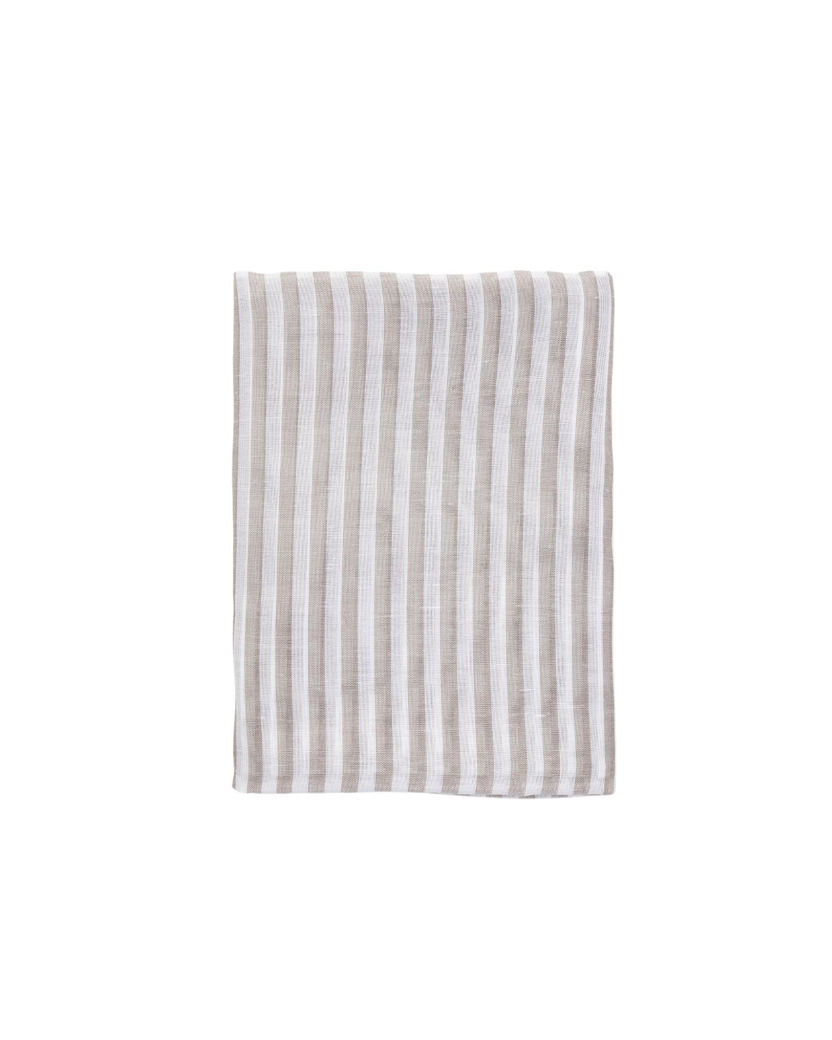 Randig bordsduk - 140x280 - Brun/offwhite - Jakobsdals