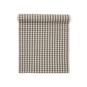 Rutig bordslöpare Cafe 35x120 - Brun/offwhite - Jabobsdals